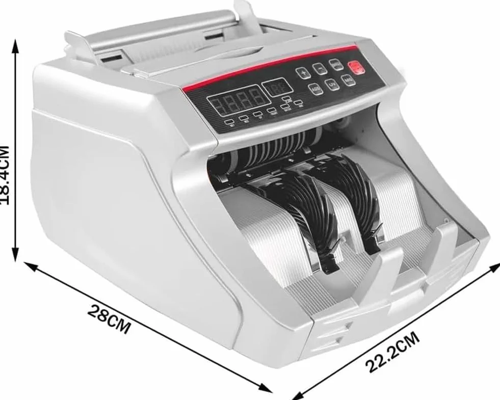 SQUADO - Contador de billetes profesional con detector de billetes falsos y doble pantalla LED
