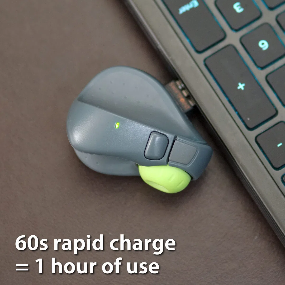 TRACPOINT Presentation Clicker and Travel Mouse | Trackpad Features with Premium Ergonomic Design by Swiftpoint | Wireless, Bluetooth, Rechargeable