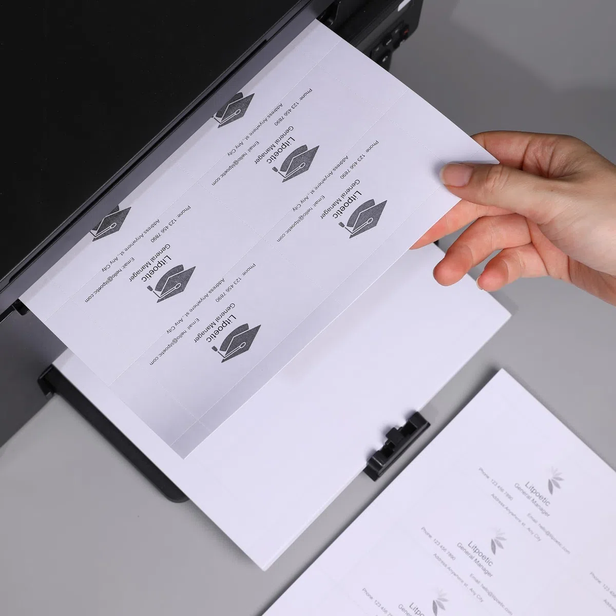 1000 tarjetas de visita imprimibles en blanco de 3.5 x 2, papel perforado para impresoras de inyección de tinta y láser, 10 tarjetas por hoja, color blanco