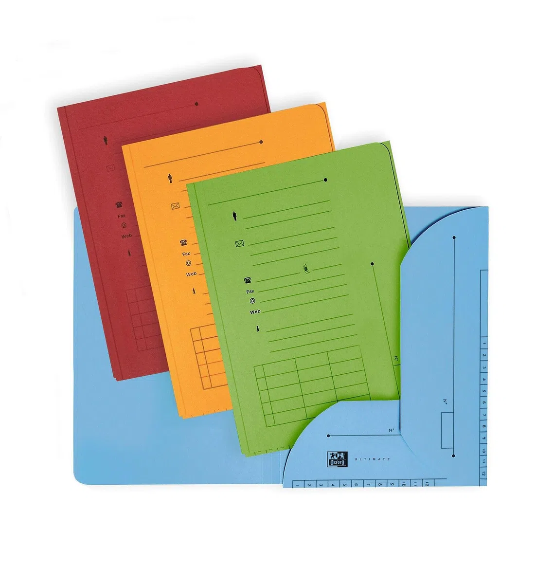 OXFORD Ultimate A4 - Lote de 100 subcarpetas (capacidad para 200 hojas, 240 g, colores surtidos vivos