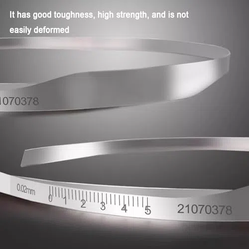 Regla de circunferencia, regla flexible de acero inoxidable para medir diámetros exteriores, graduación de 0,02 mm, ideal para árboles, neumáticos, tuberías (rango de 50-300 mm)
