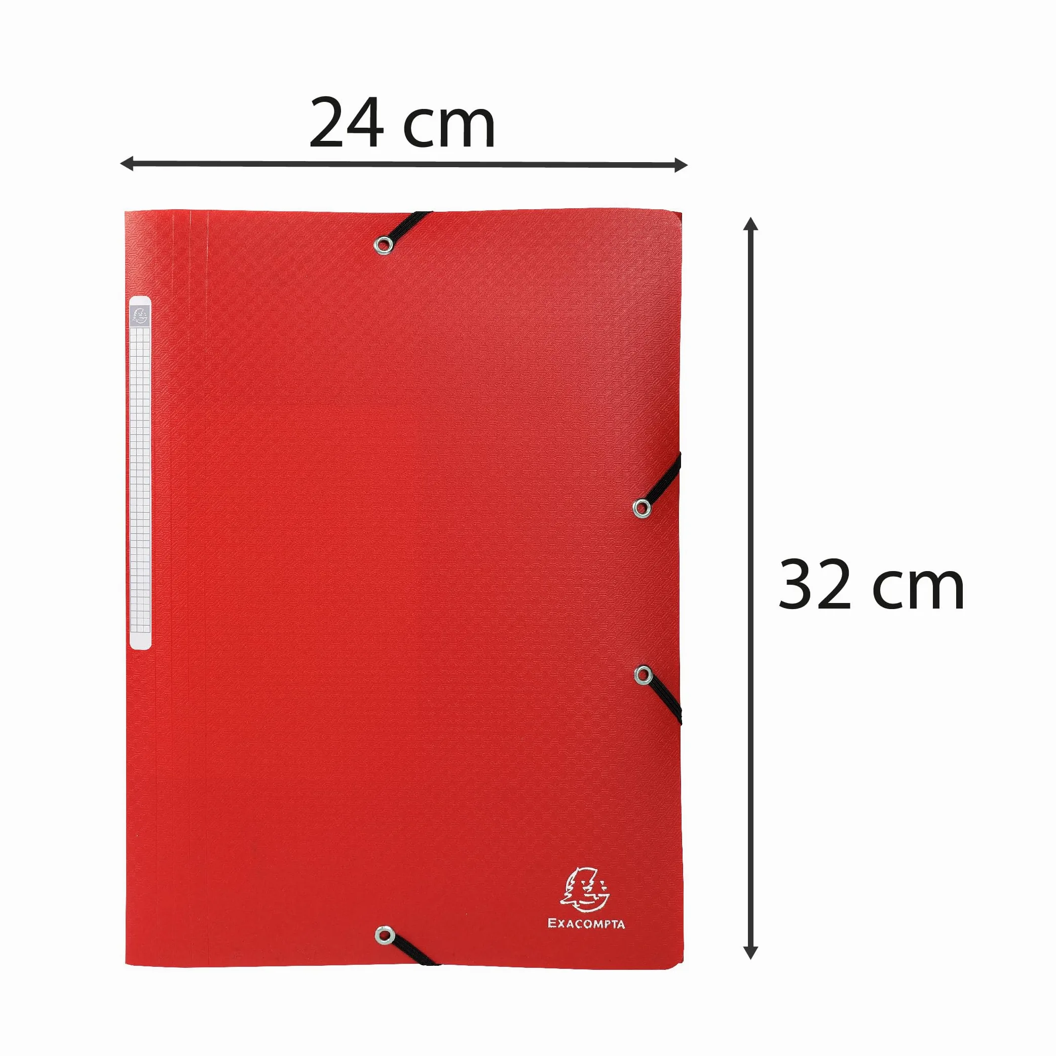 Exacompta 50 carpetas con gomas Opak 3 solapas rojo