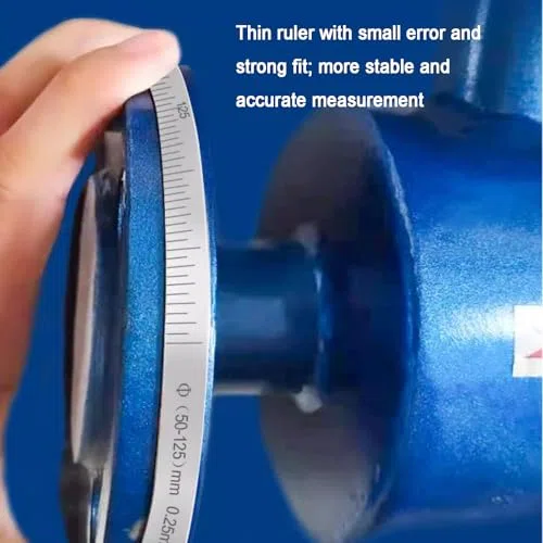 Regla de circunferencia, regla flexible de acero inoxidable para medir diámetros exteriores, graduación de 0,02 mm, ideal para árboles, neumáticos, tuberías (rango de 50-300 mm)