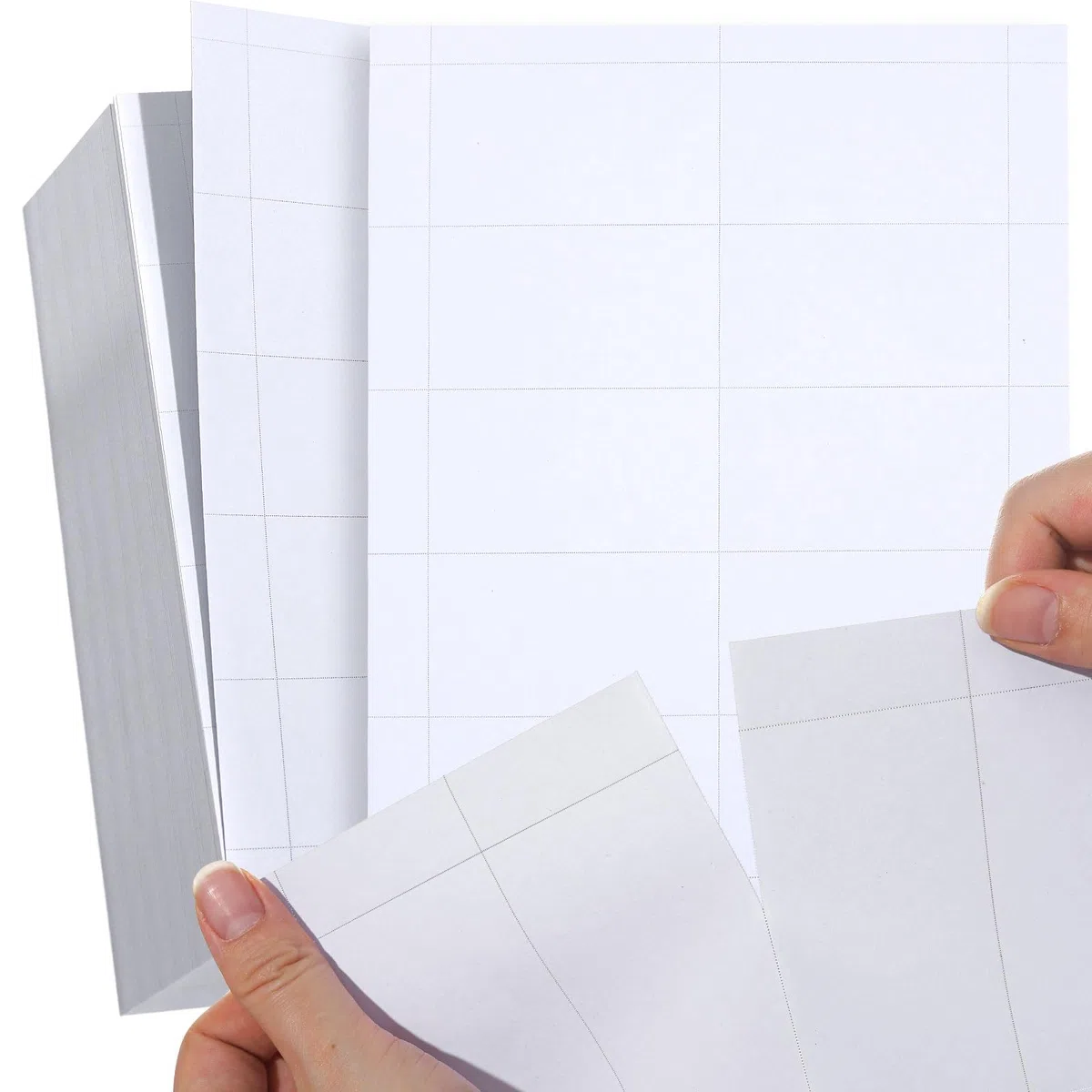1000 tarjetas de visita imprimibles en blanco de 3.5 x 2, papel perforado para impresoras de inyección de tinta y láser, 10 tarjetas por hoja, color blanco